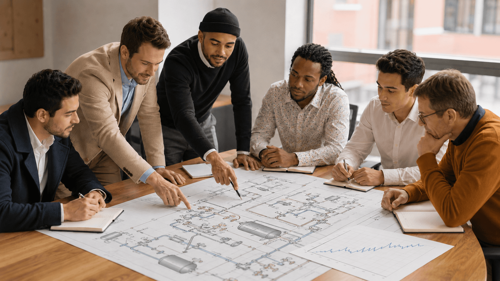 AMELA-team in technisch ontwerpoverleg